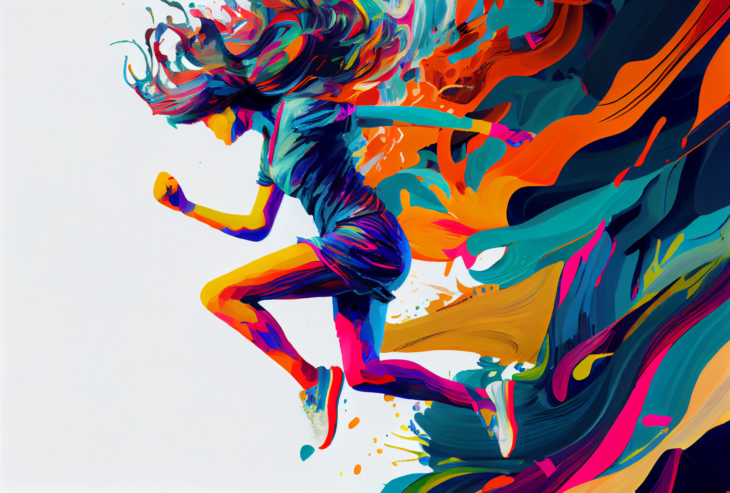 Sport Woman Jumping