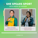 Mieke de Ridder Cricket Player Proteas She Speaks Sport