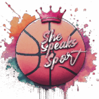 clear background she speaks sport logo